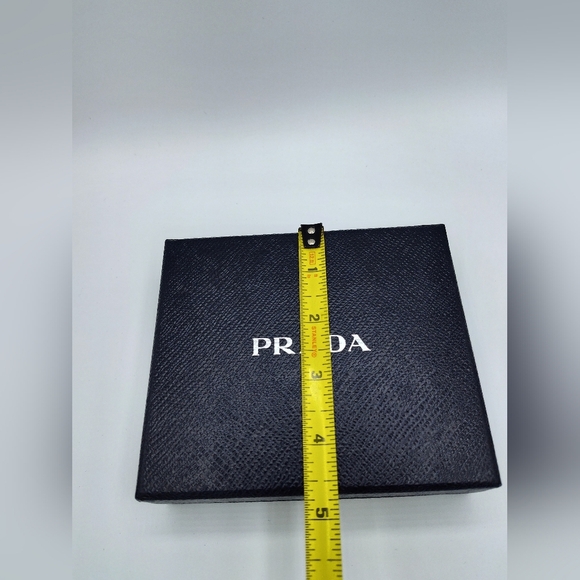 PRADA Navy Saffiano Gift Box | Silver Logo | 6.25x5.25 | Luxury Packaging EUC - Picture 4 of 6